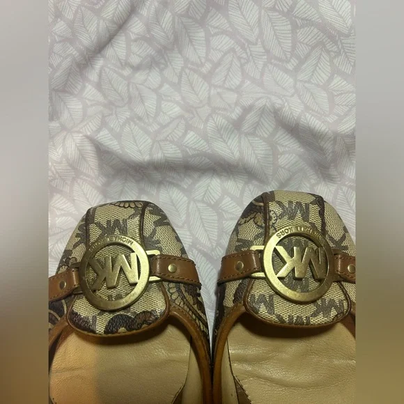 Michael Kors Patterned Brown and Tan Flats - Picture 4 of 4